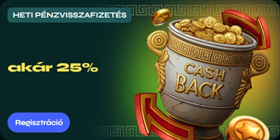 Heti pénzvisszafizetés akár 25% Savaspin Casino