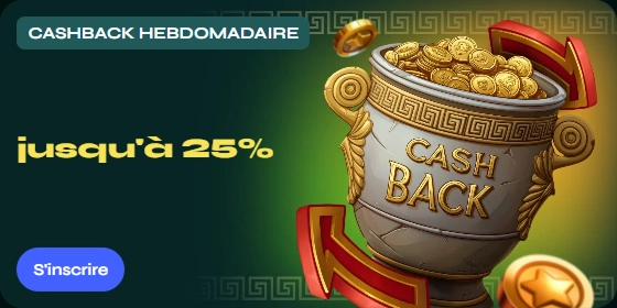 Savaspin Casino : Cashback hebdomadaire jusqu'à 25%