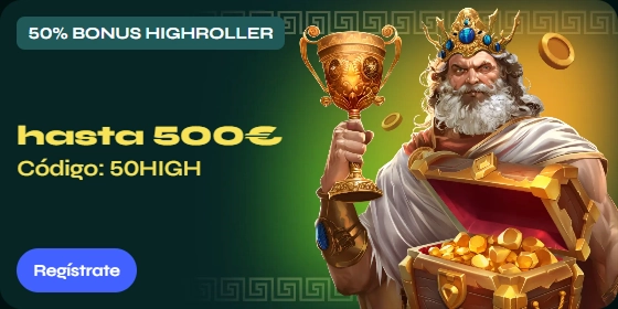Bono Highroller Savaspin: 50% hasta 500€ con código 50HIGH