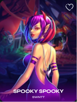 Mulher demoníaca com chifres e cabelo roxo em arte de jogo Savaspin Casino