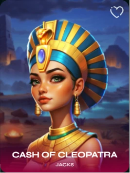 Jogo de slot Cash of Cleopatra com tema egípcio e joias