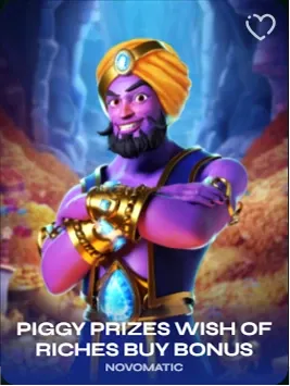 Lila Dschinn mit Turban und Goldschmuck, Piggy Prizes Wish of Riches