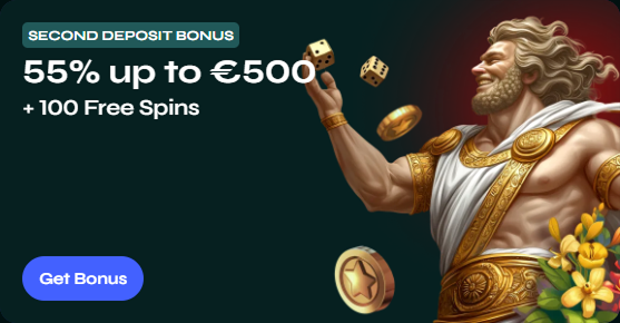 Savaspin Casino bono de segundo depósito: 55% hasta €500 + 100 giros gratis