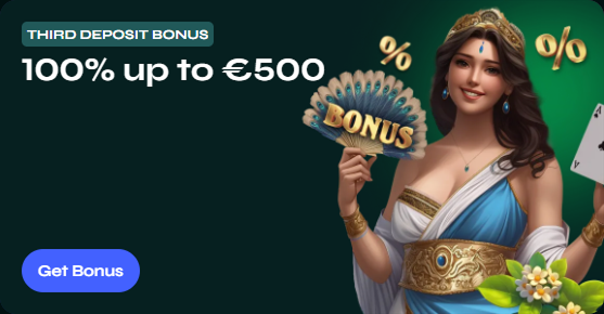 Bono de tercer depósito Savaspin Casino: 100% hasta €500