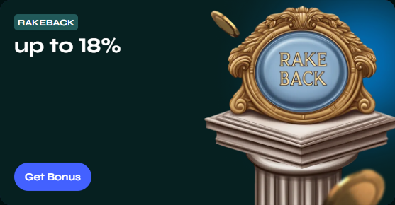 Savaspin Casino: hasta 18% de Rakeback en banner promocional