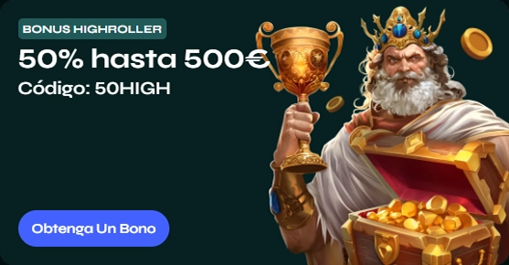 Bono Highroller Savaspin: 50% hasta 500€ con código 50HIGH