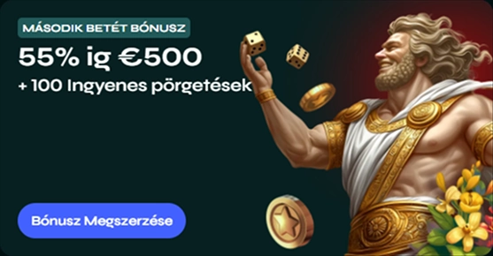 Bono de segundo depósito Savaspin: 55% hasta €500 + 100 giros gratis