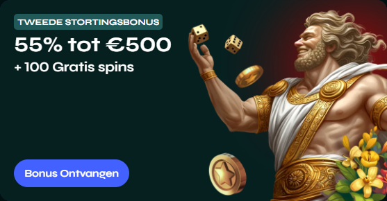 Bono de segunda recarga Savaspin: 55% hasta €500 + 100 giros gratis