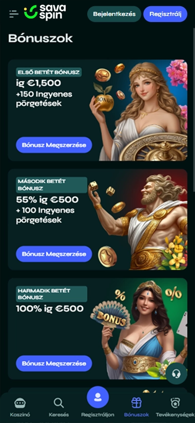 Savaspin Casino bonos de bienvenida: 1.500 € + 150 giros